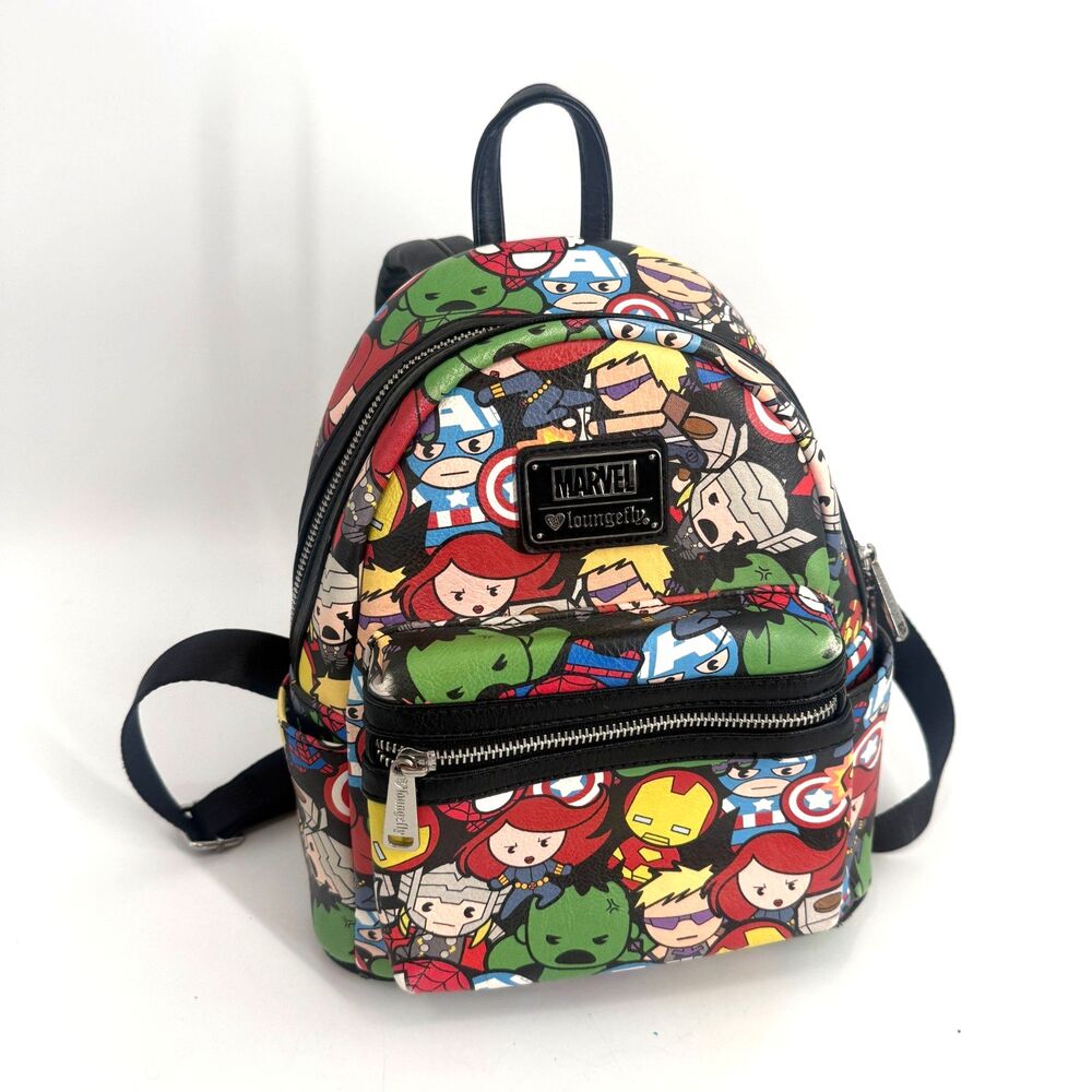Loungefly Marvel Chibi Avengers Mini Backpack Colorful Kidcore Superhero